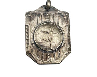 VTG 1948 800 Silver Medal 50 YDS. Dash Girls 12 !st Place American Family PicNic