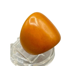 Vintage Bakelite Ring Size 4 Butterscotch Color Wide Ring Small Size