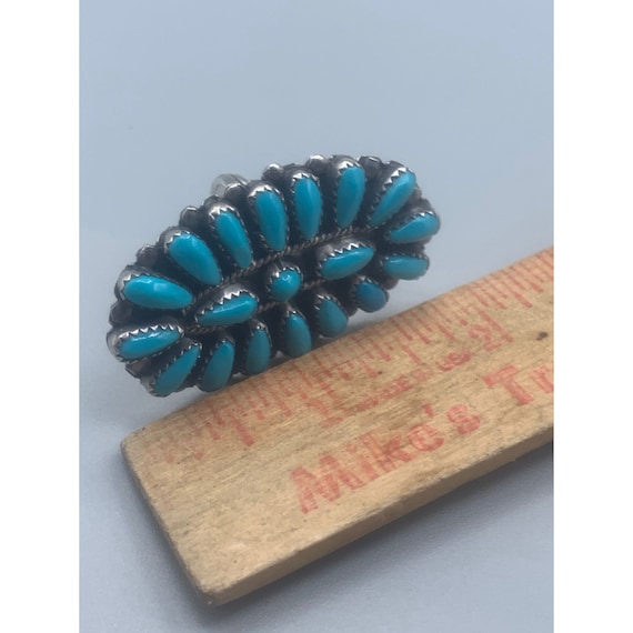Navajo Ring P. Jones Sterling Silver Signed Turquoise Native
