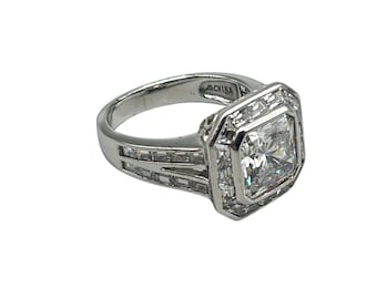 JEAN DOUSSET Ring Size 9 Absolute Sterling Silver Multi Cut Absolute cz QVC ring