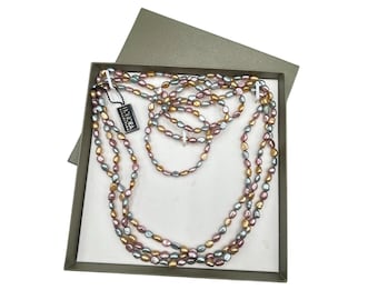 Pastel Color Pearls HONORA Collection Cultured MultiColor Freshwater Pearl Necklace 3 Bracelets