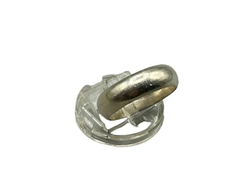 Solid Sterling Silver Band Ring Plain No Design Domed Size 11 Minimalist Ring
