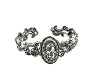 CAROLYN POLLACK Cuff Bracelet Southwestern Relios Sterling Silver Designer Jewelry