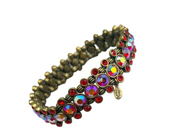 Kirks Folly Bracelet Fire and Ice Red Crystal Stretch Elastic Beaded Bracelet