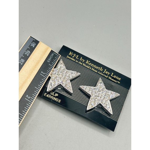 K.J.L By Kenneth Jay Lane Star Crystal Costume Cl… - image 5