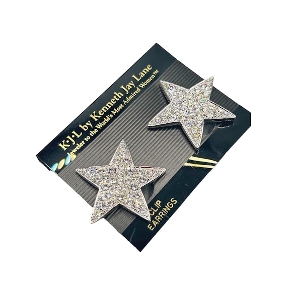 K.J.L By Kenneth Jay Lane Star Crystal Costume Cl… - image 1