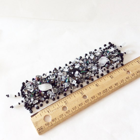 cluster bracelet beaded handmade statement bracel… - image 3