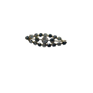Vintage Eye Shaped Rhinestones Brooch Austria Style Sparkly Older Costume Pin