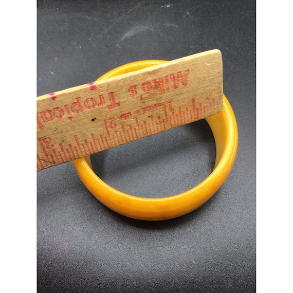 Vintage Wide Bakelite Bracelet in Butterscotch Co… - image 6
