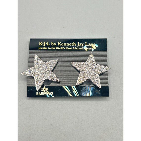 K.J.L By Kenneth Jay Lane Star Crystal Costume Cl… - image 2