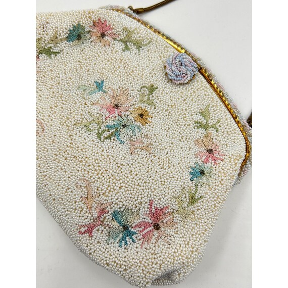 Antique Hand Beaded Purse Made in France Caprice … - image 4
