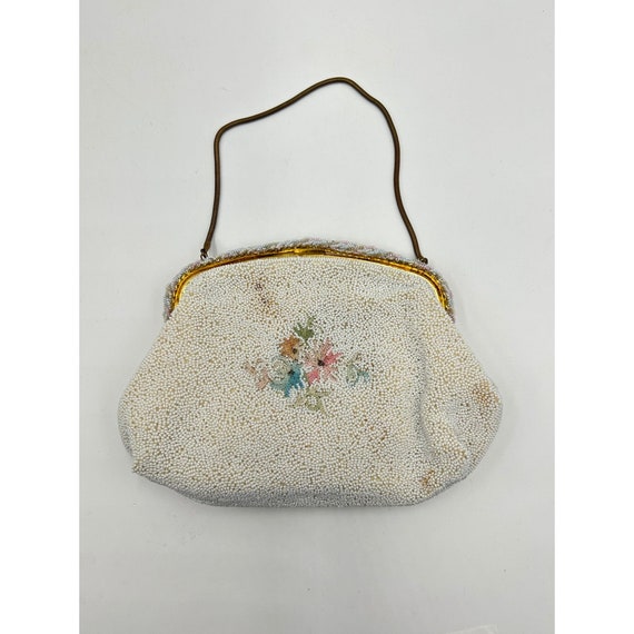 Antique Hand Beaded Purse Made in France Caprice … - image 7