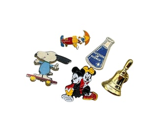 Vintage Small Lot Of Tack Pins Scatter Pins Lapel Pins Disney Snoopy Peanuts