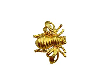 JOAN RIVERS Pin Brooch Bee Insect Bug Pin Gold Tone