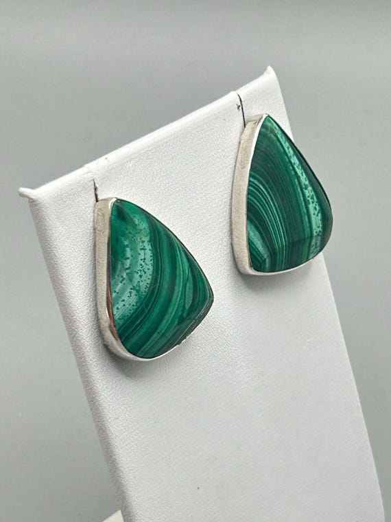 Vintage Green Malachite Earrings DTR Jay King Min… - image 2