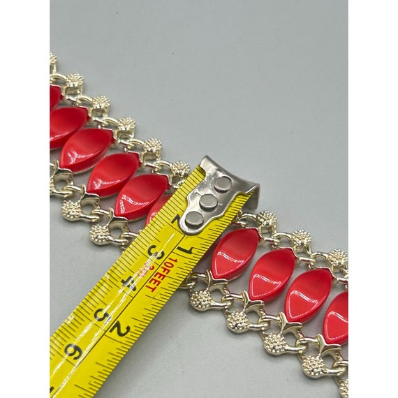 Vintage Mid Century Thermoplastic Bracelet Red Co… - image 6