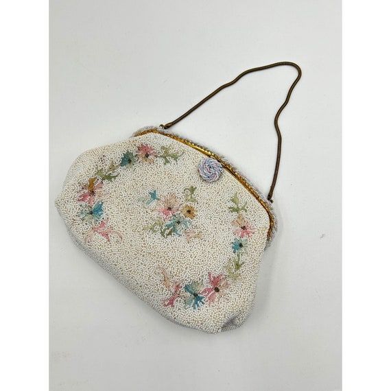 Antique Hand Beaded Purse Made in France Caprice … - image 2
