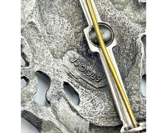 Broche Vintage Art Déco En étain - Buste De Femme, Pièce De Collection N°3161