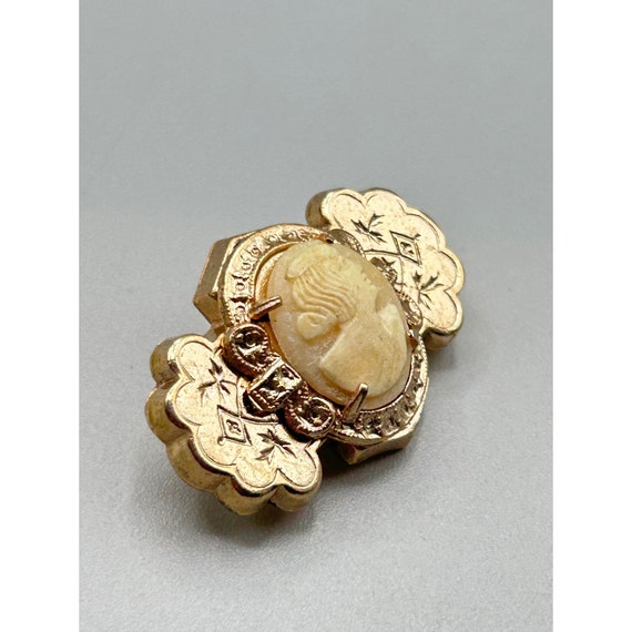 Vintage Genuine Carved Shell Cameo Pin Brooch Vic… - image 4
