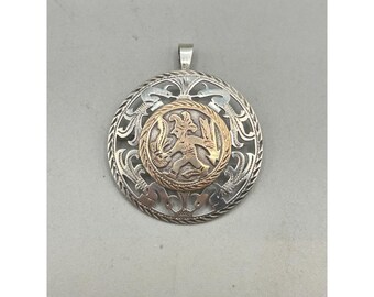 Broche Vintage Années 70 En Argent 980 Mexico Maya émaillée - Occasion Avec Petits Manques