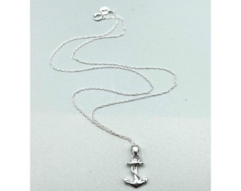 Anchor Necklace Sterling Silver Chain & Pendant Liberty Symbol Navy 925 Necklace