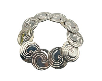 Hector Aguilar Taller Borda Taxco Mexico Signed Bracelet Solid Sterling Silver
