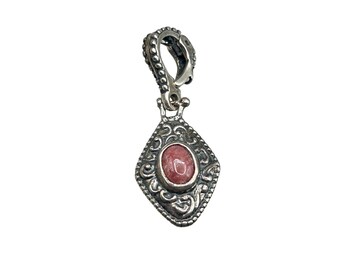 Double Sided Rhodonite Yellow Jasper Enhancer Pendant CAROLYN POLLACK Sterling Silver