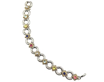 Gerochristo Bracelet Sterling Silver 925 18K Gold 750 Link