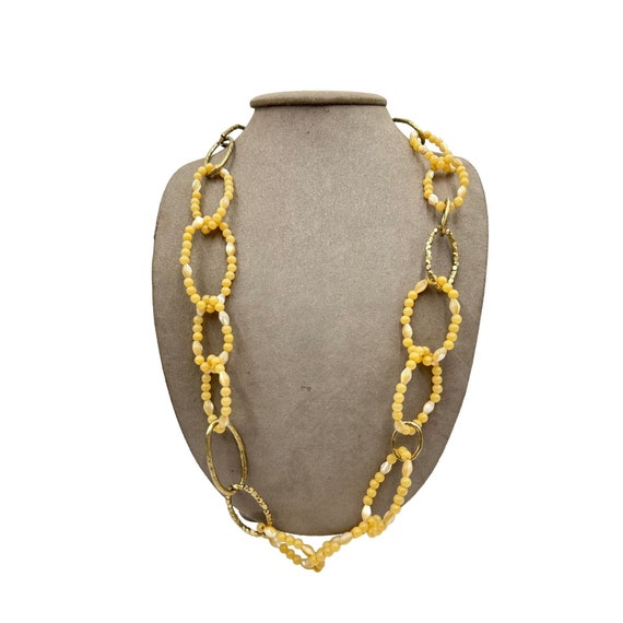 Sigrid Olsen Statement Necklace With MOP Mother of Pearl Beads