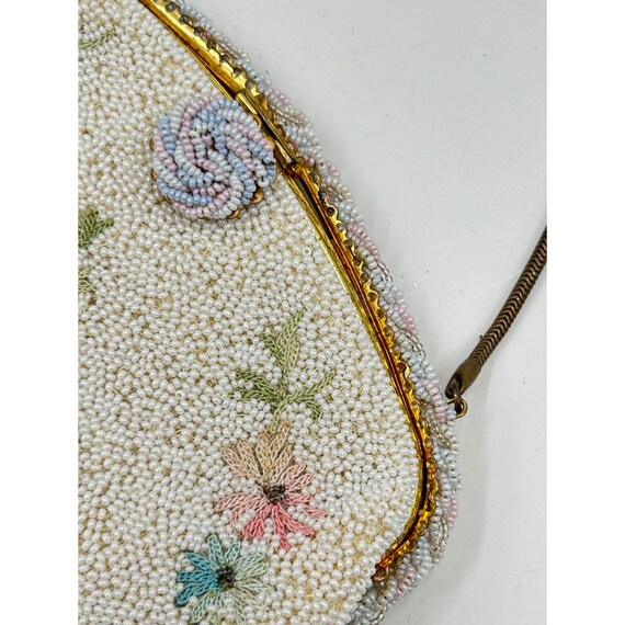 Antique Hand Beaded Purse Made in France Caprice … - image 6