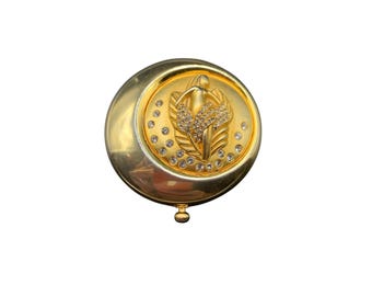 Estee Lauder Compact Zodiac Lucidity Golden Virgo Hard To Find Powder Compact