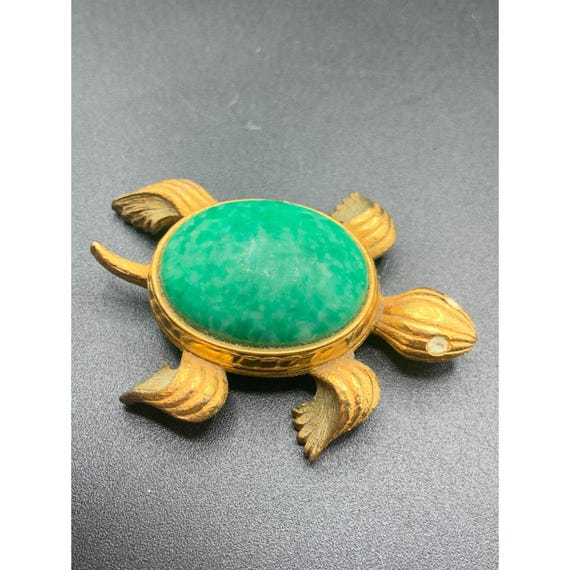 Avon Solid Perfume Compact: Green Turtle Design - image 6