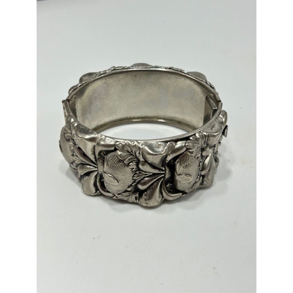 Vintage Unsigned Whiting & Davis Hinged Bangle Br… - image 5