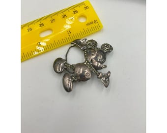 ヴィンテージ ミッキーマウス ピンブローチ スターリングシルバー