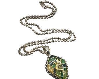 Carolyn Pollack Hummingbird Pendant Necklace Silver 925 Relios Crushed Turquoise
