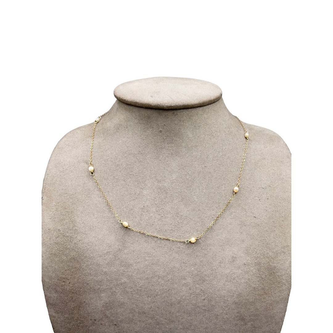 【LOTSYOU】Pearls of the Night Chain Necklace Multi Pearl Necklace 14K | Adina Eden Jewels
