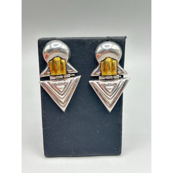 Vintage Taxco Mexico 925 Sterling Silver Earrings… - image 5