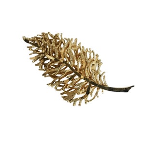 Spilla a foglia di tendenza Coro firmata dal designer spilla a foglia ornata spilla dal design classico per bigiotteria