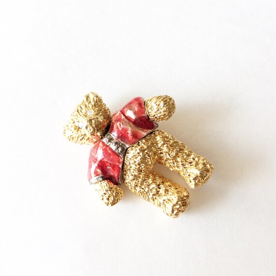 teddy bear pin vintage teddy bear brooch gold tedd