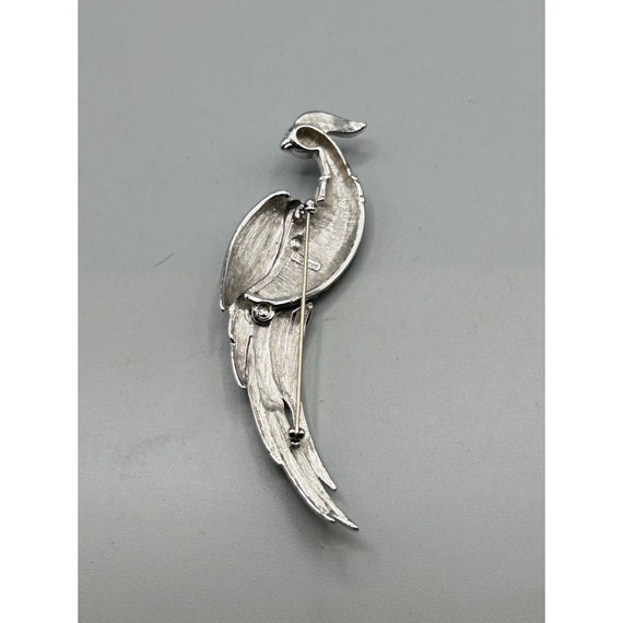 Vintage Signed MONET Oversized Pin Brooch Silver … - image 4
