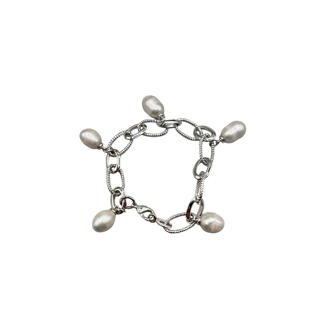 ☆TATIANA☆ Silver 925 Pearl Connect Chain Bracelet BR2186 Designer fashion, Seoul-fully created | W Concept