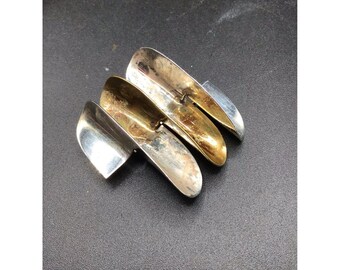 Laton Mexico Brooch TC 1103 925 Modernist Mid Century Abstract Design Swirl Pin
