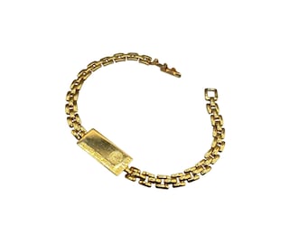 South African Gold Company Ingot Bracelet ZA1409 Gold Plated Vintage Jewelry