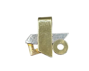 Unusual Geometric Pin Brooch And Pendant Mixed Metal Sterling Silver Brass Artisan Jewelry