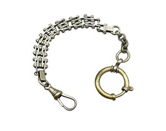 Antique Pocket Watch Chain Featuring A Distinctively Textured Link Design