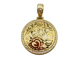 Lauren G Adams Hidden Heart Pendant Enhancer Medallion Gold Plated