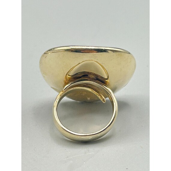 Gold Leaf Ring Adjustable Size Silver 925 Made in… - image 3