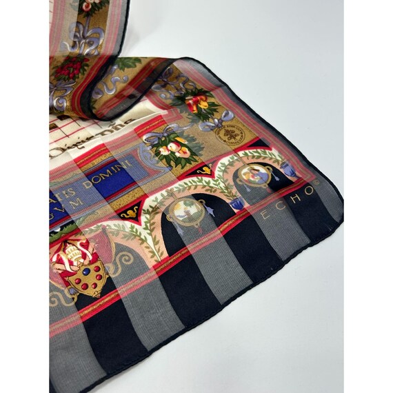 ECHO Silk Scarf Rectangular Long Hand Rolled Scar… - image 5