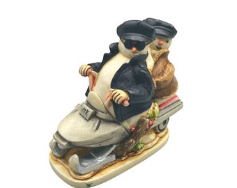 Harmony Kingdom 'Easy Slider' Snowman Snowmobile Figurine Made in England