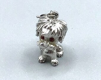 Monet Lion Charm Pendant Brushed Textured Silver Tone Dimensional Bracelet Charm